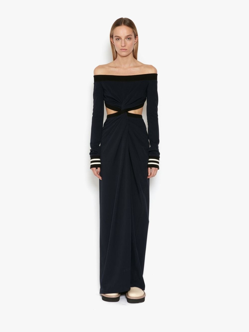 JW Anderson TWISTED CUT OUT OFF SHOULDER EVENING DRESS outlook