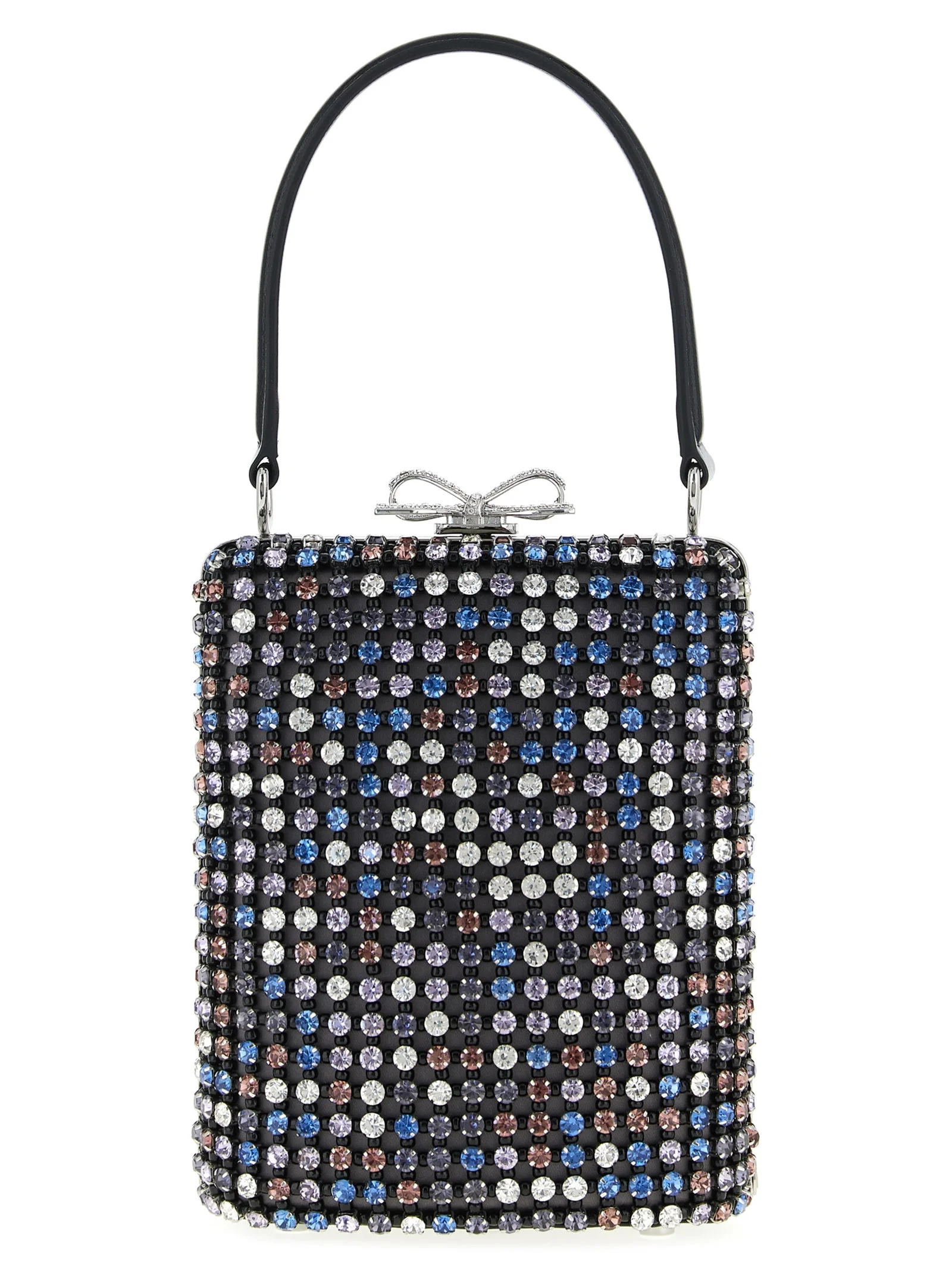 Multi Crystal Chainmail Hand Bags Multicolor - 1
