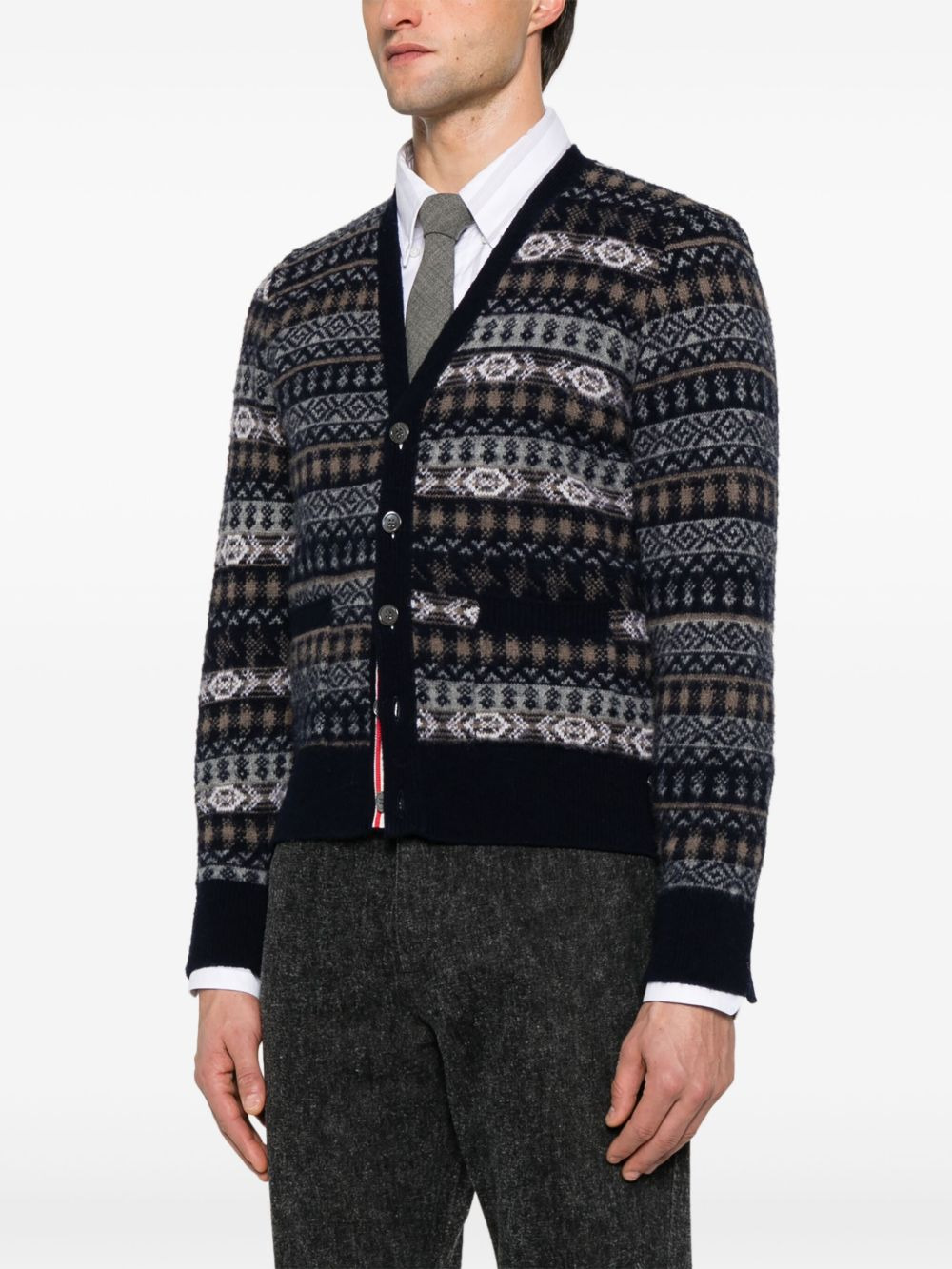 fair isle wool cardigan - 3