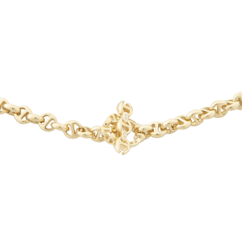 OPEN LINK NECKLACE WITH DIAMONDS 3