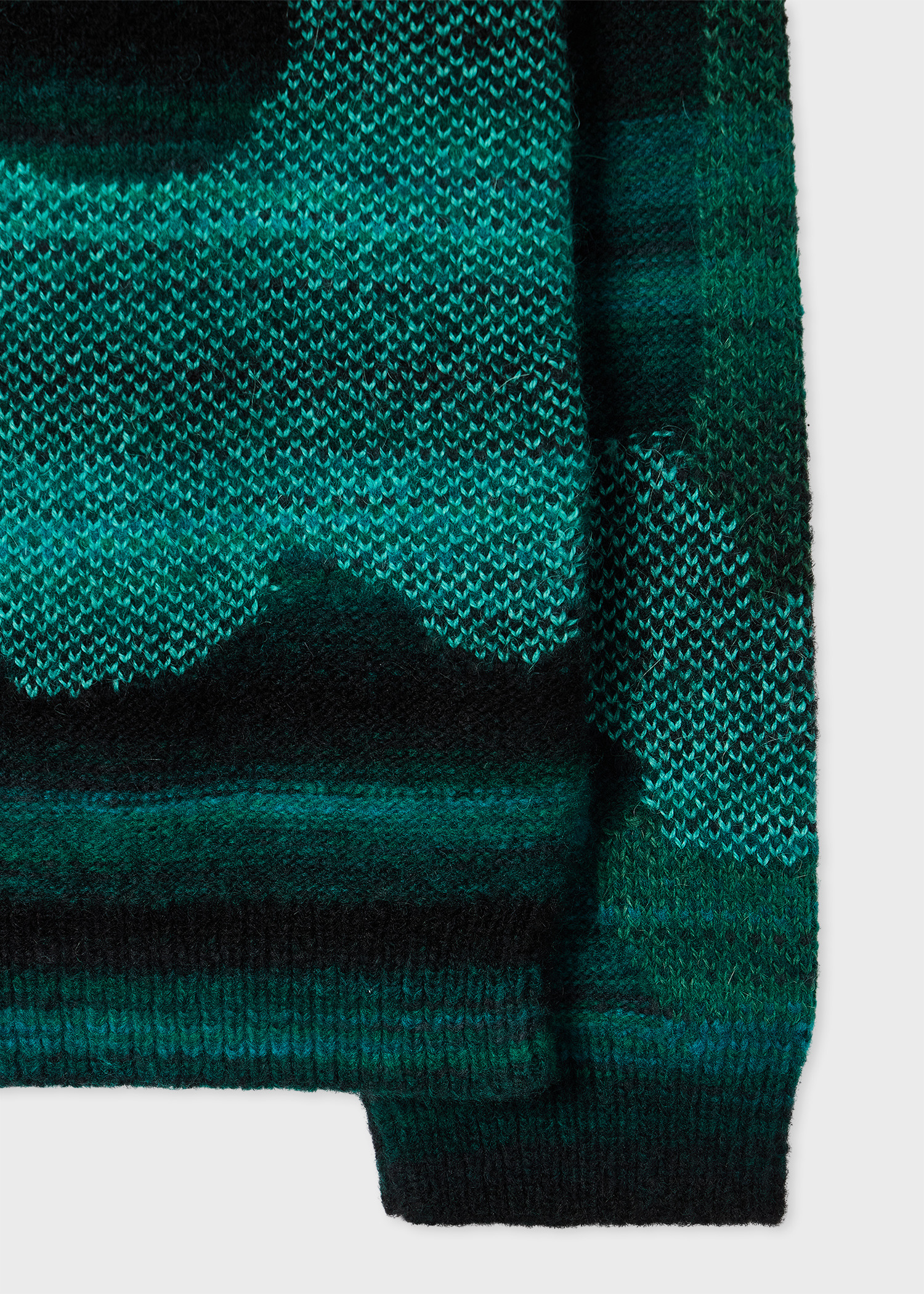 Turquoise 'Field Flowers' Wool-Alpaca Sweater - 2