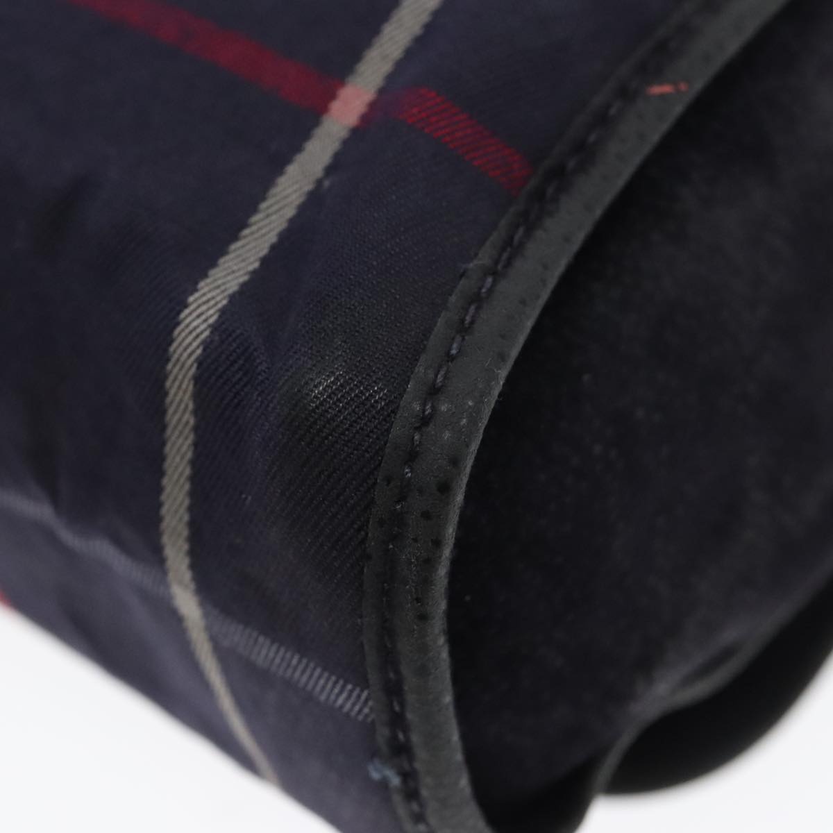 Burberry Nova Check Shoulder Bag Canvas Navy Gold - 15