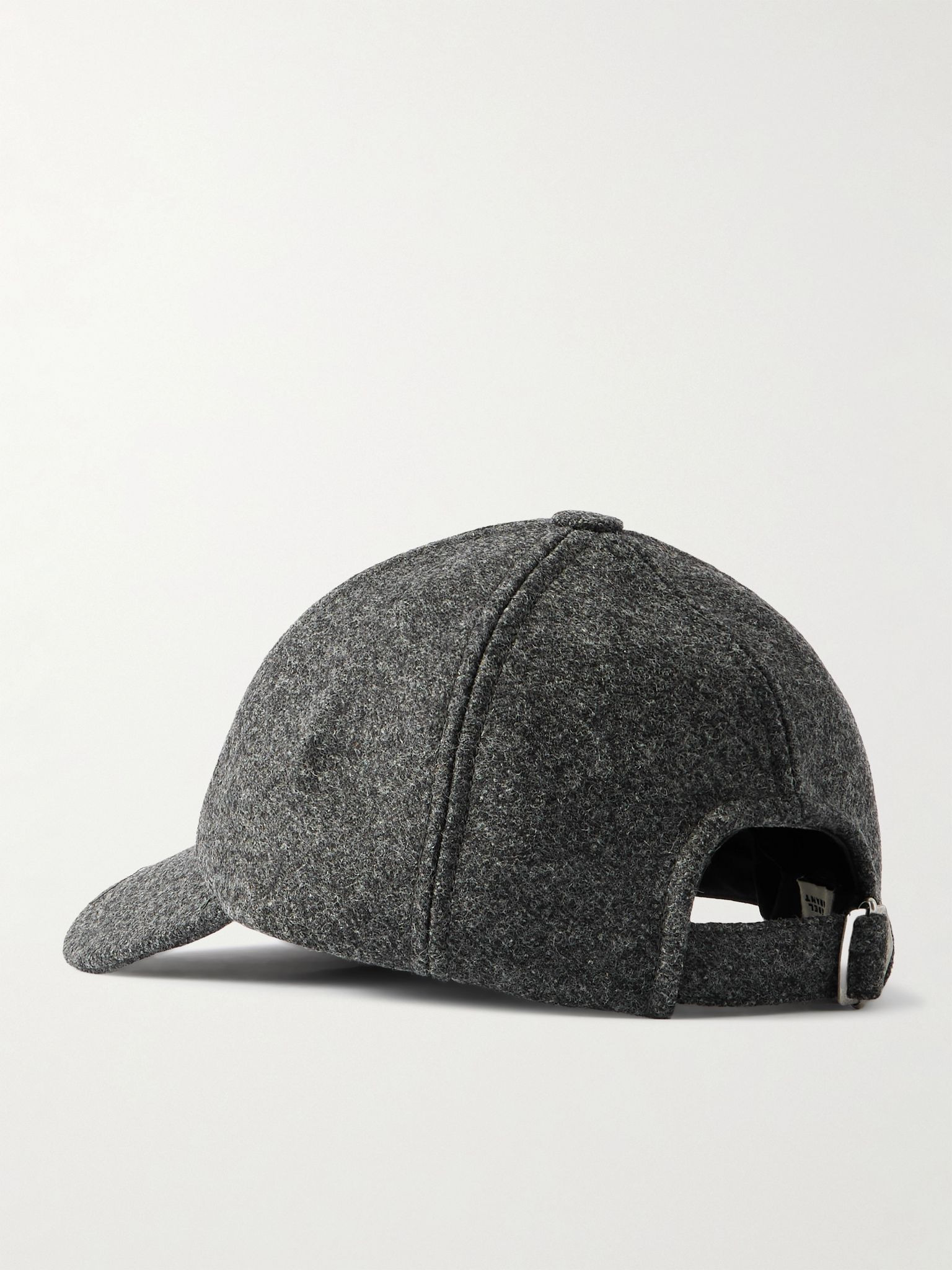 Tomas Logo-Embroidered Virgin Wool Baseball Cap Gray - 3