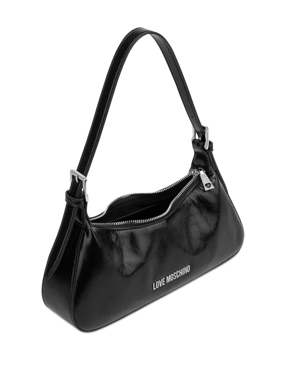 logo-plaque zip-fastening shoulder bag - 2