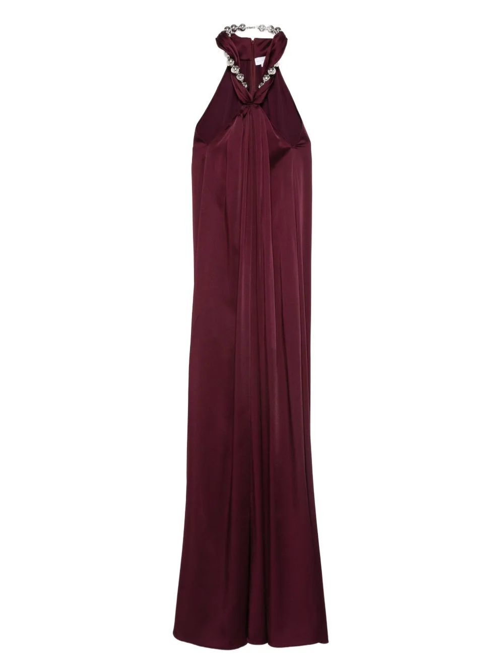 embellished halter-neck maxi dress - 1