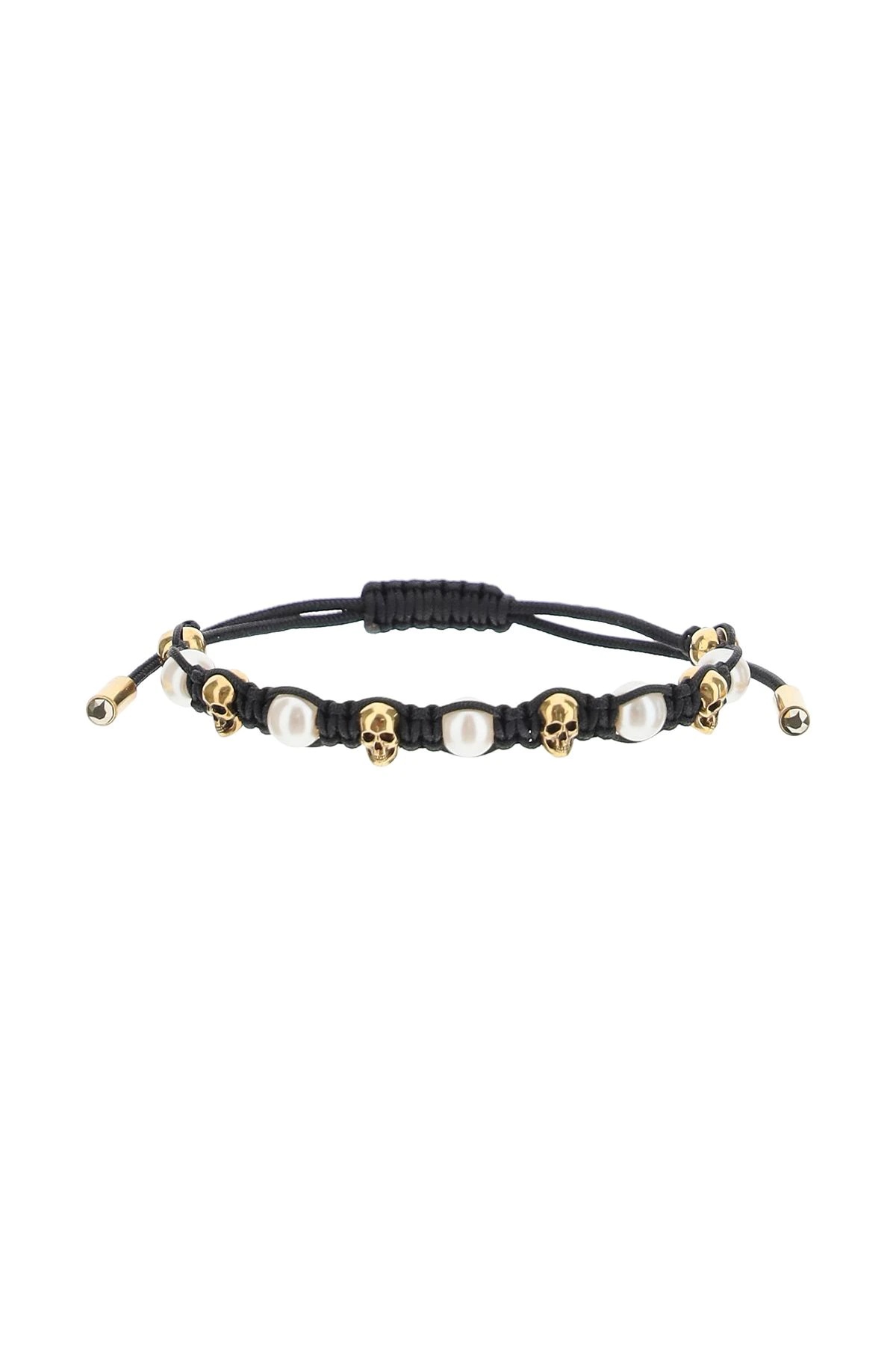 SKULL AND PEARL FRIENDSHIP BRACELET - 1