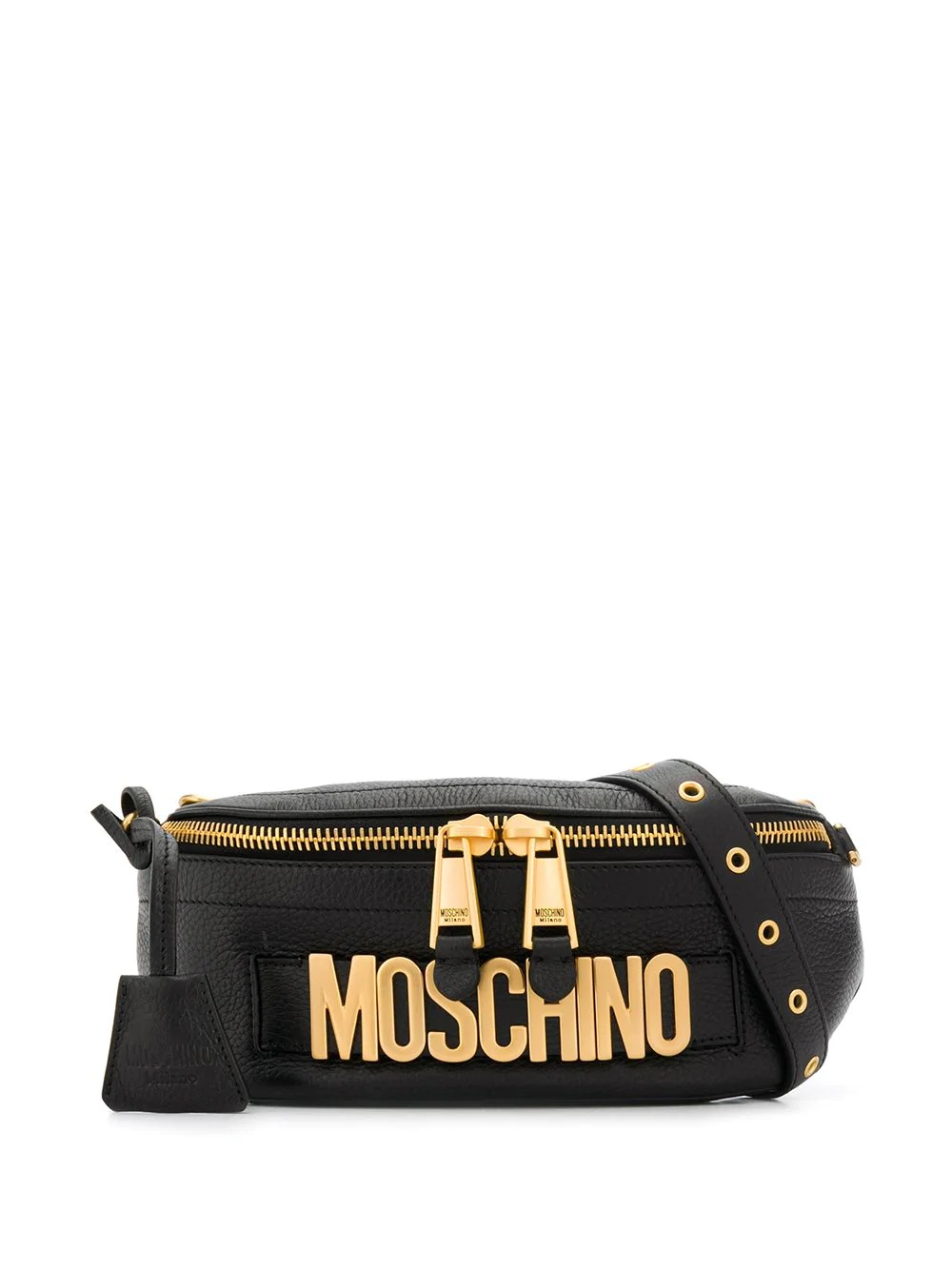 logo leather belt bag - 1