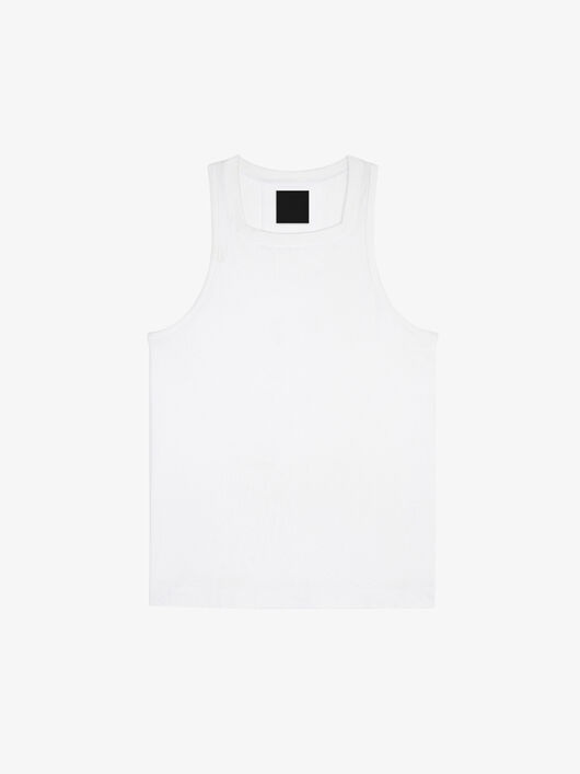 SLIM FIT TANK TOP WITH SQUARE COLLAR - 1