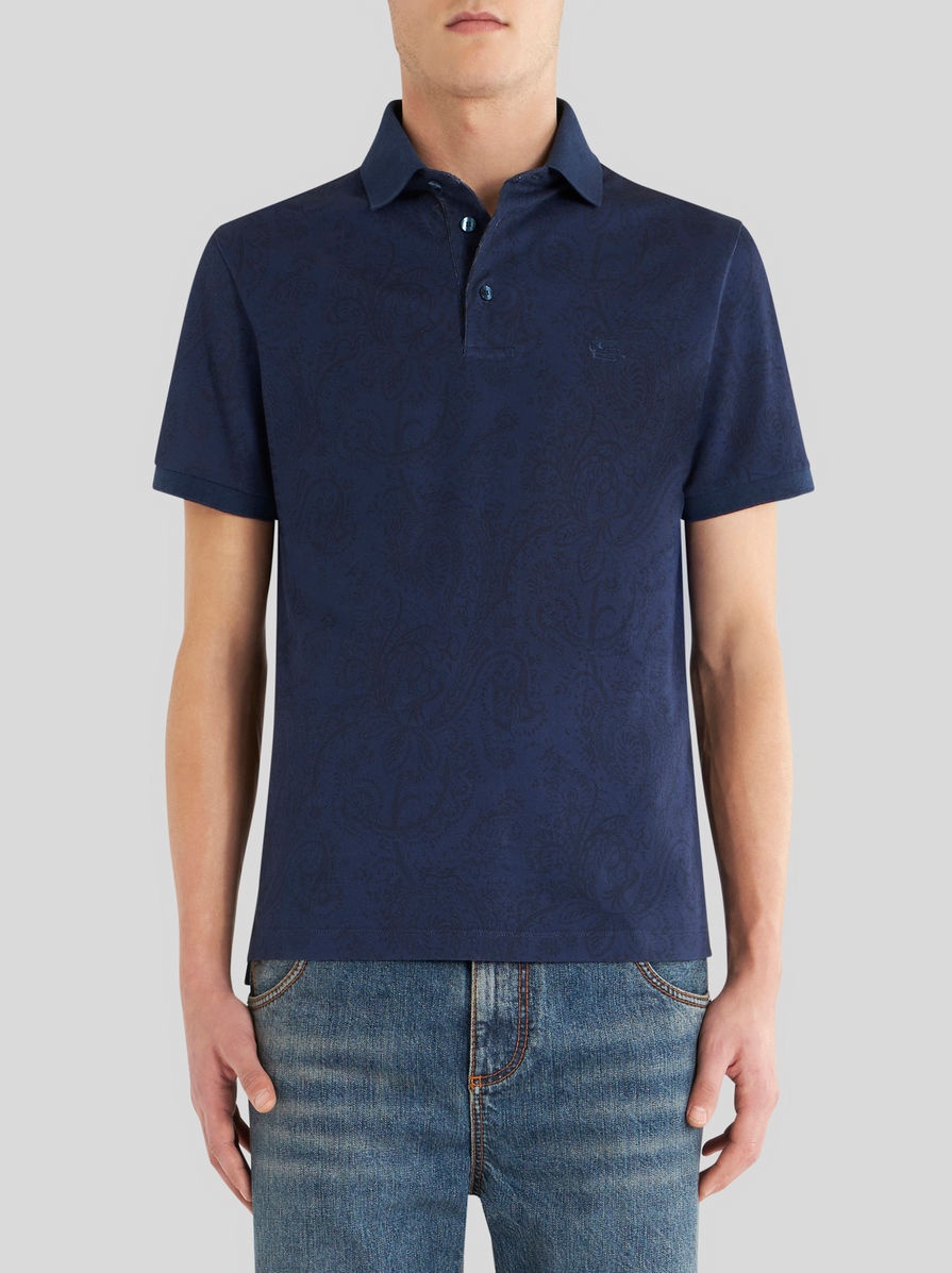 JERSEY POLO SHIRT WITH PAISLEY DESIGNS - 2