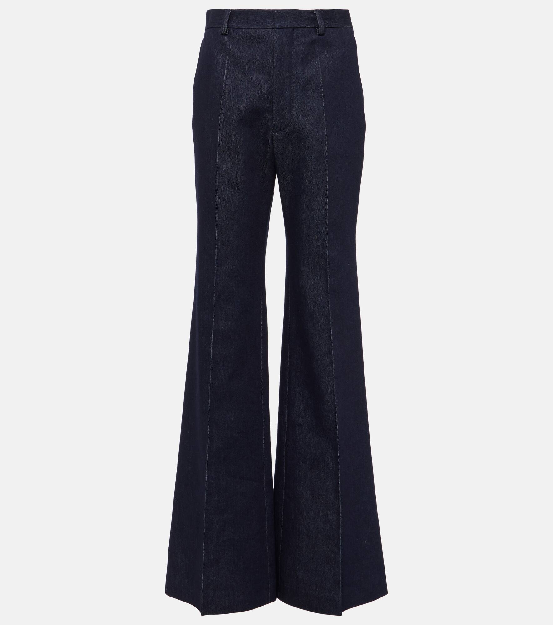 José cotton and silk wide-leg pants - 1