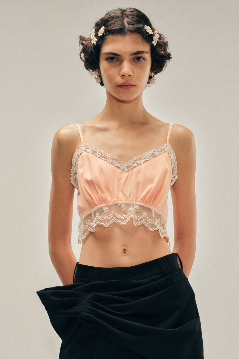 Lace Trim Negligee Bralette 1