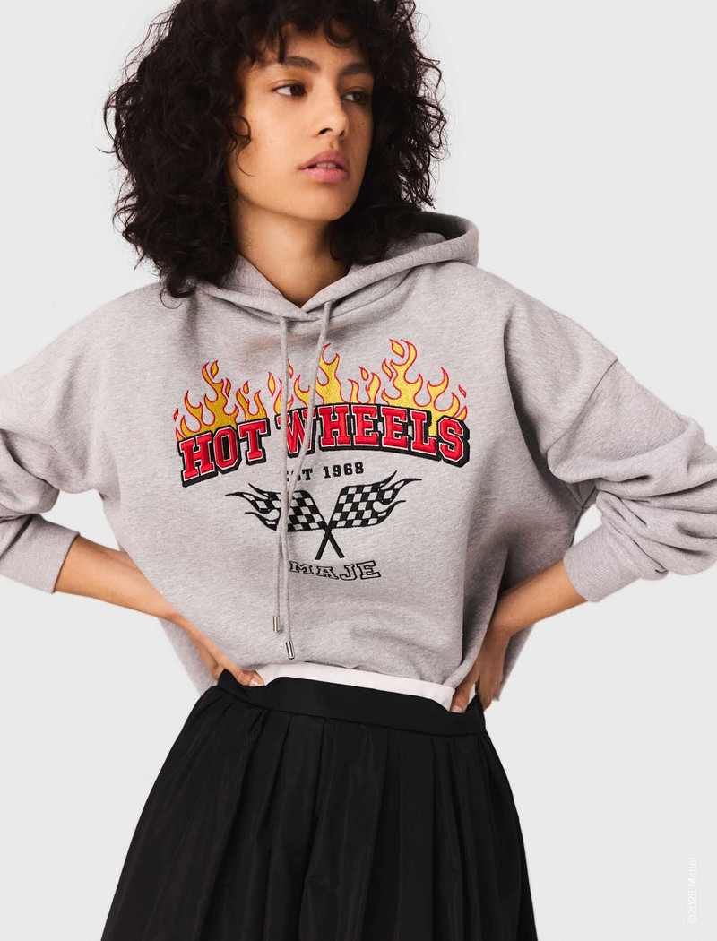 Embroidered logo cropped sweatshirt 8