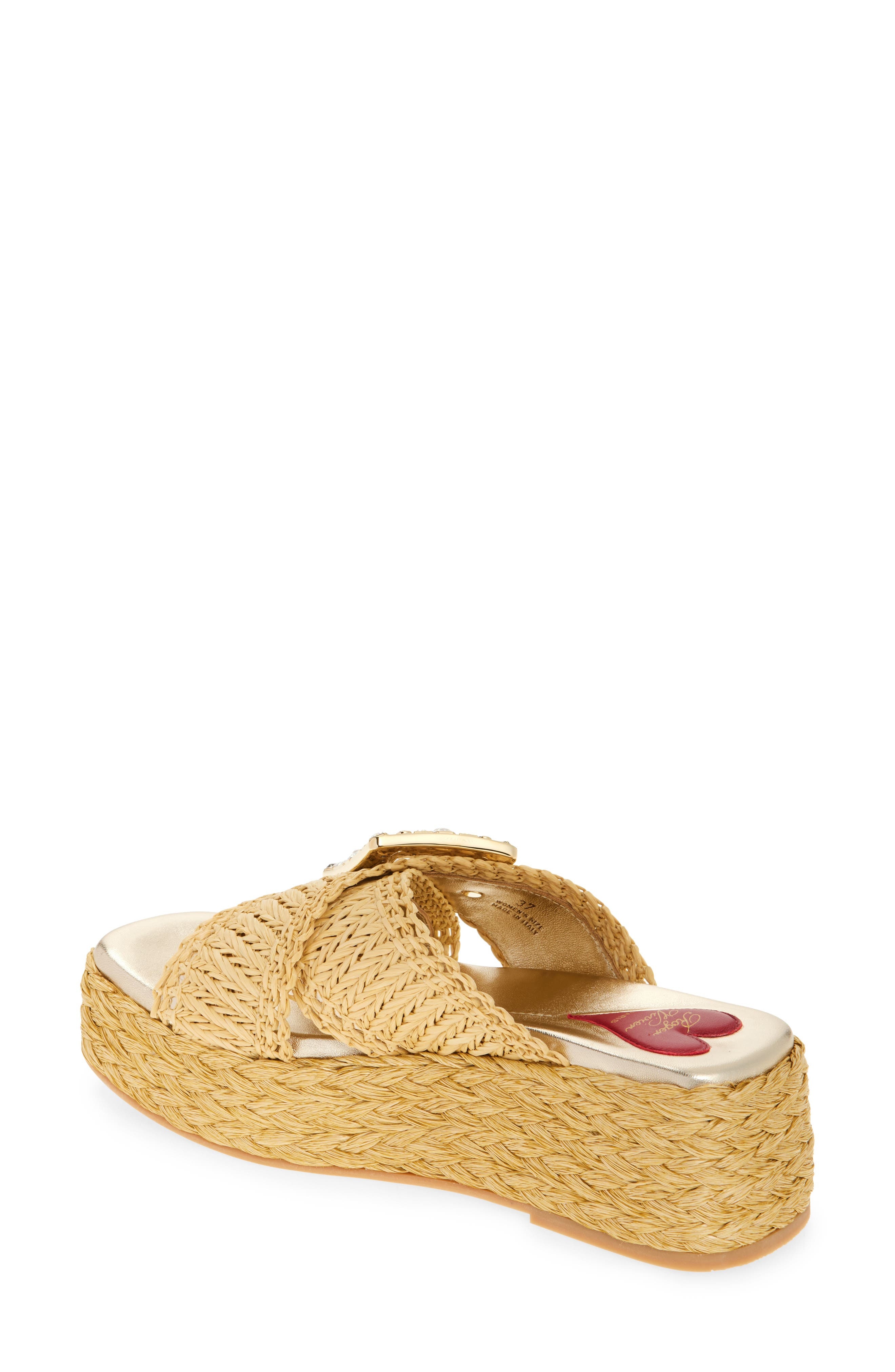 Roger Vivier Espadrille Platform Slide Sandal in Crema Chiaro at Nordstrom - 2
