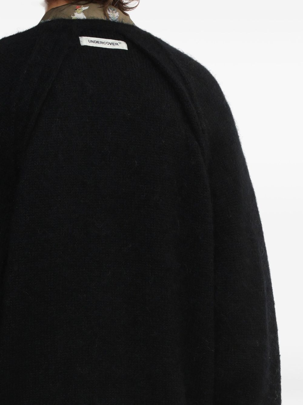 buttoned raglan-sleeve cardigan - 5