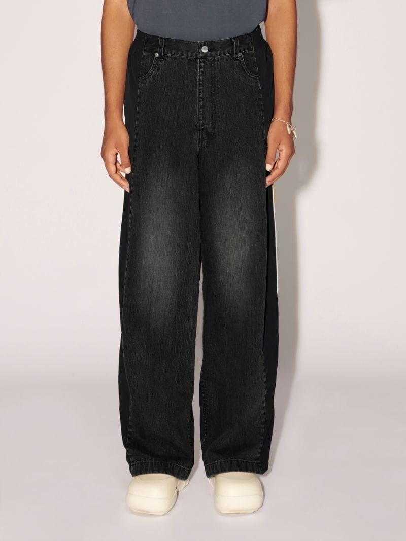 Denim Nylon Pants - 4