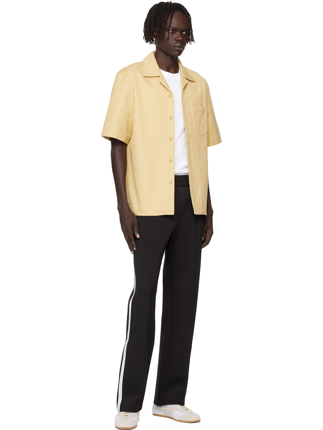 Black Tech Nylon Trim Sweatpants - 4