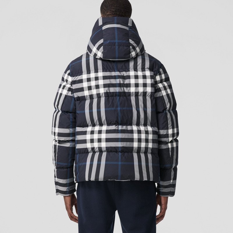 Detachable Hood Check Puffer Jacket 4