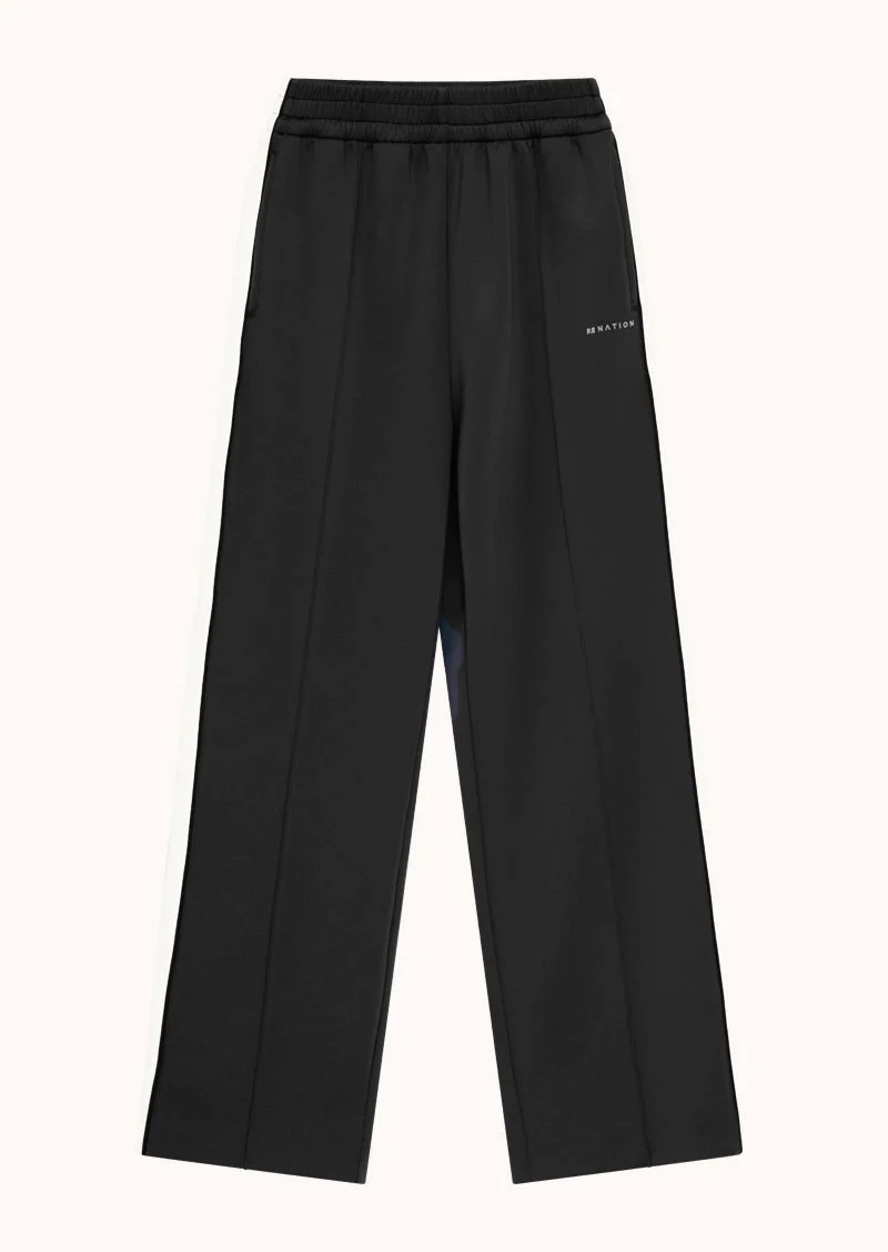 MAN DOWN TRACKPANT IN BLACK & WHISPER WHITE - 1