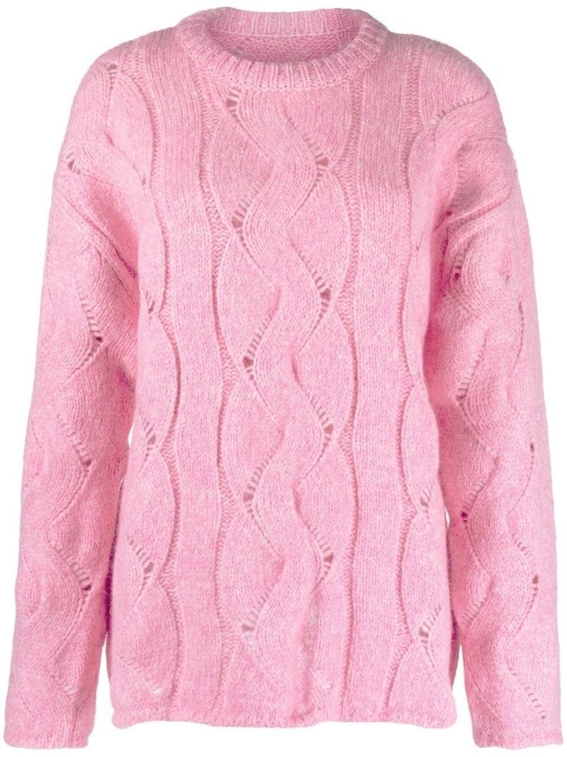 long-sleeve knitted jumper - 1