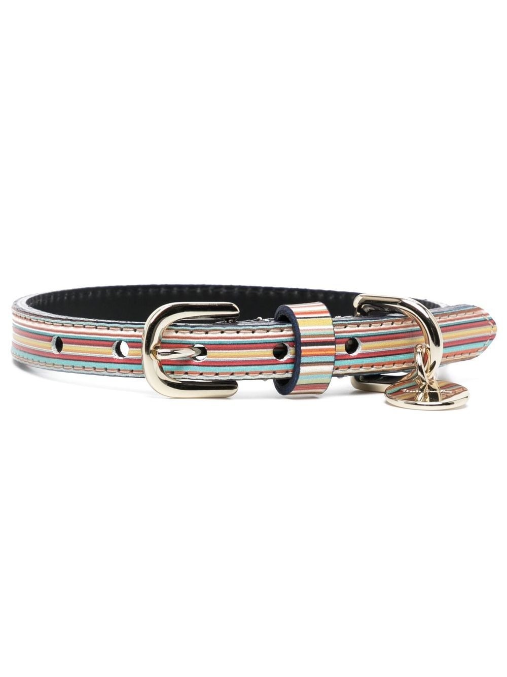 artist-stripe leather belt - 1