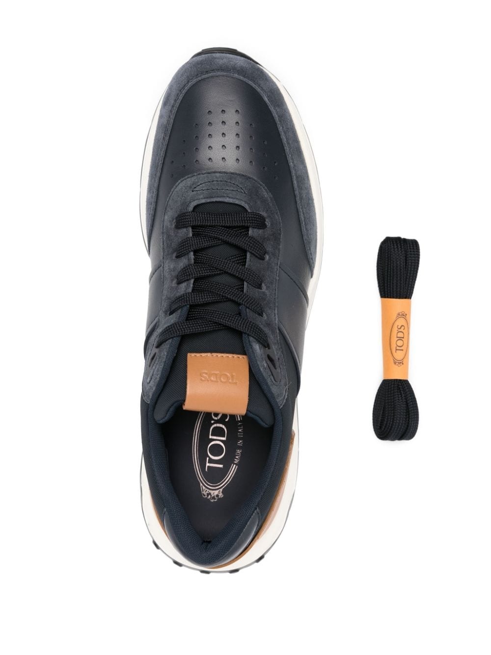 bi-tonal panelled sneakers - 4