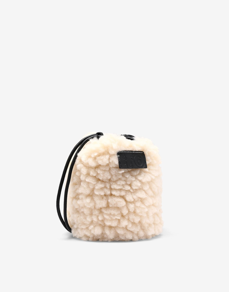 Faux shearling bucket bag 2