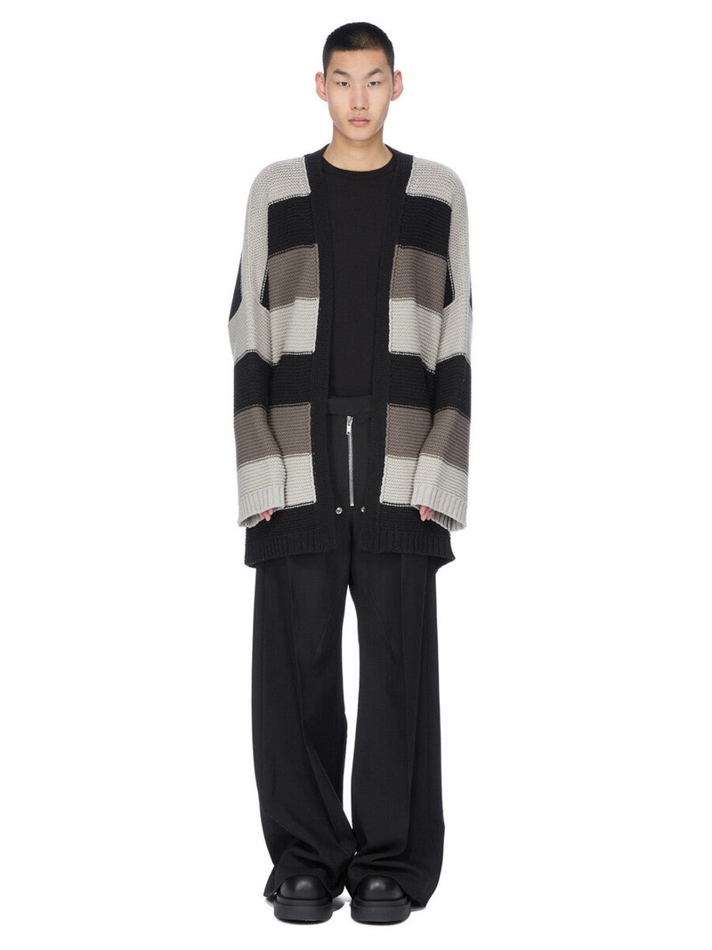 Rick Owens Pitti Cardigan Black And Pearl outlook