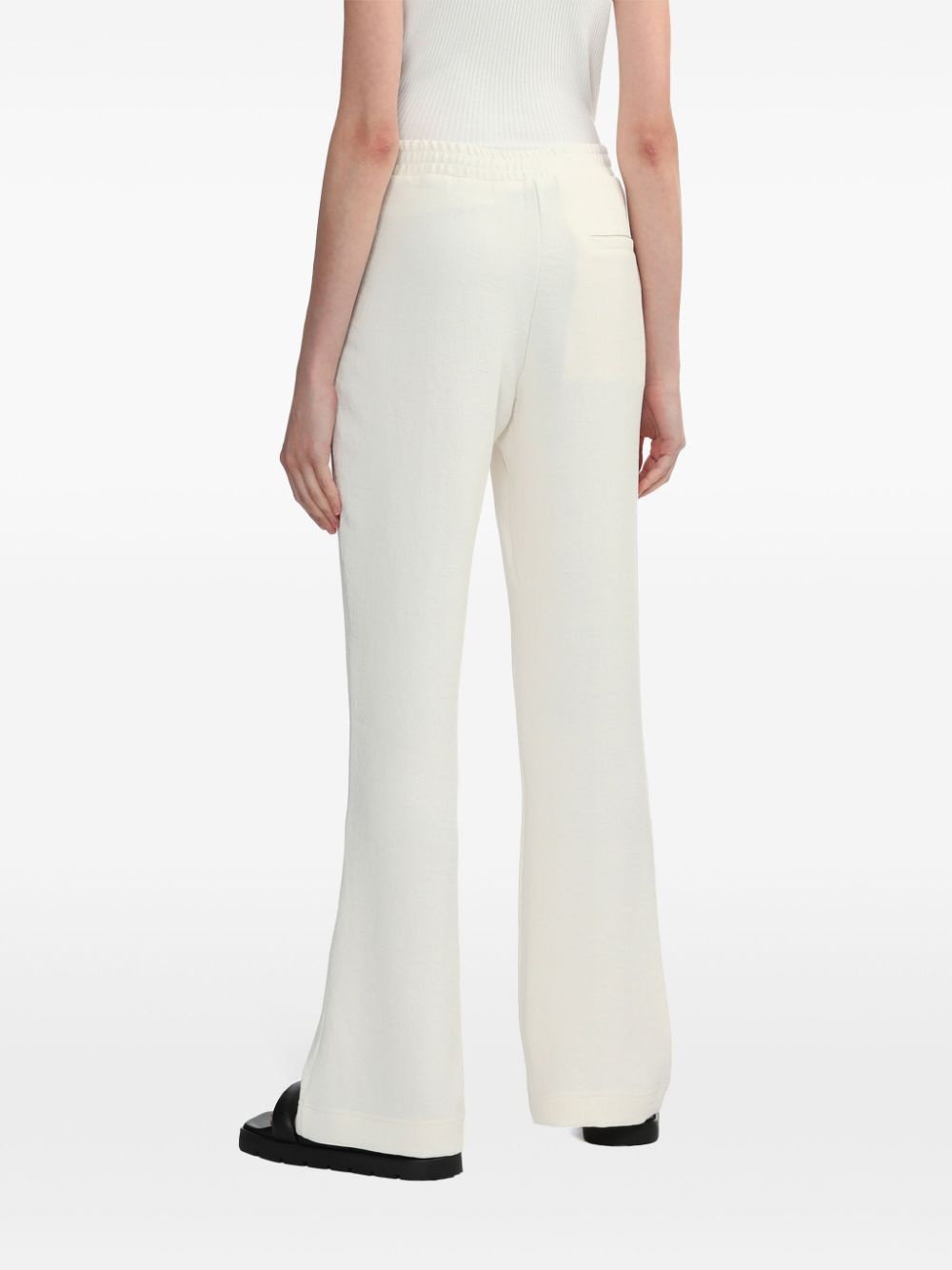 tech-jersey flared trousers - 4