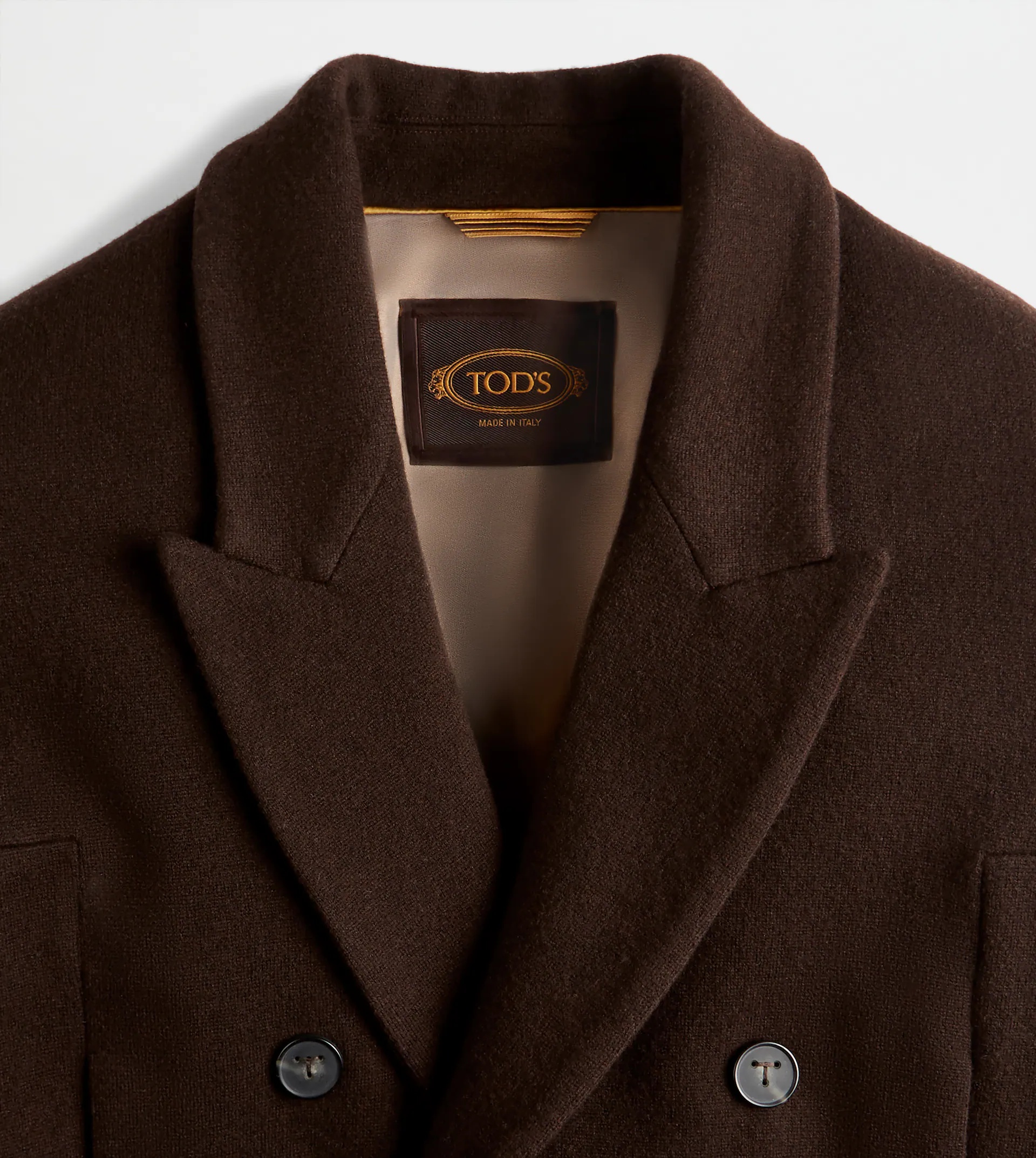 COAT IN WOOL AND CASHMERE - BROWN - 3