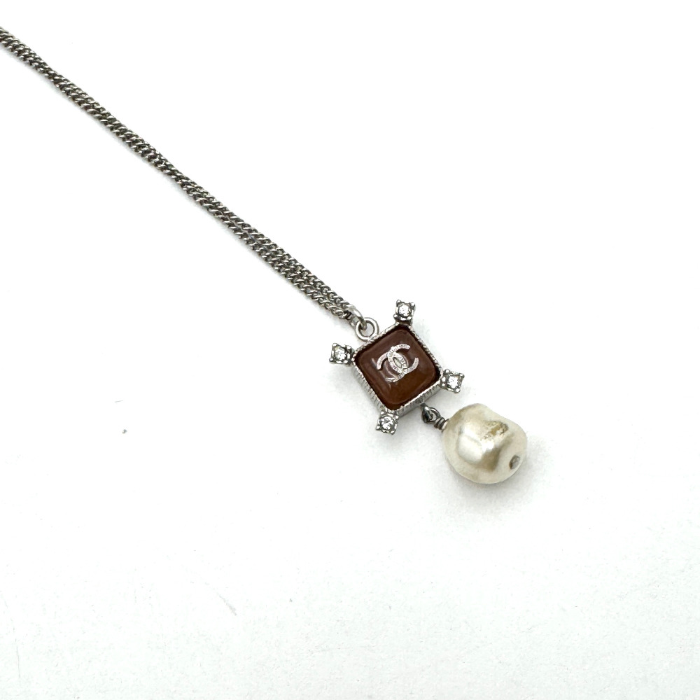 2014 - 2014 Chanel CC Logo Pearl Necklace - 3