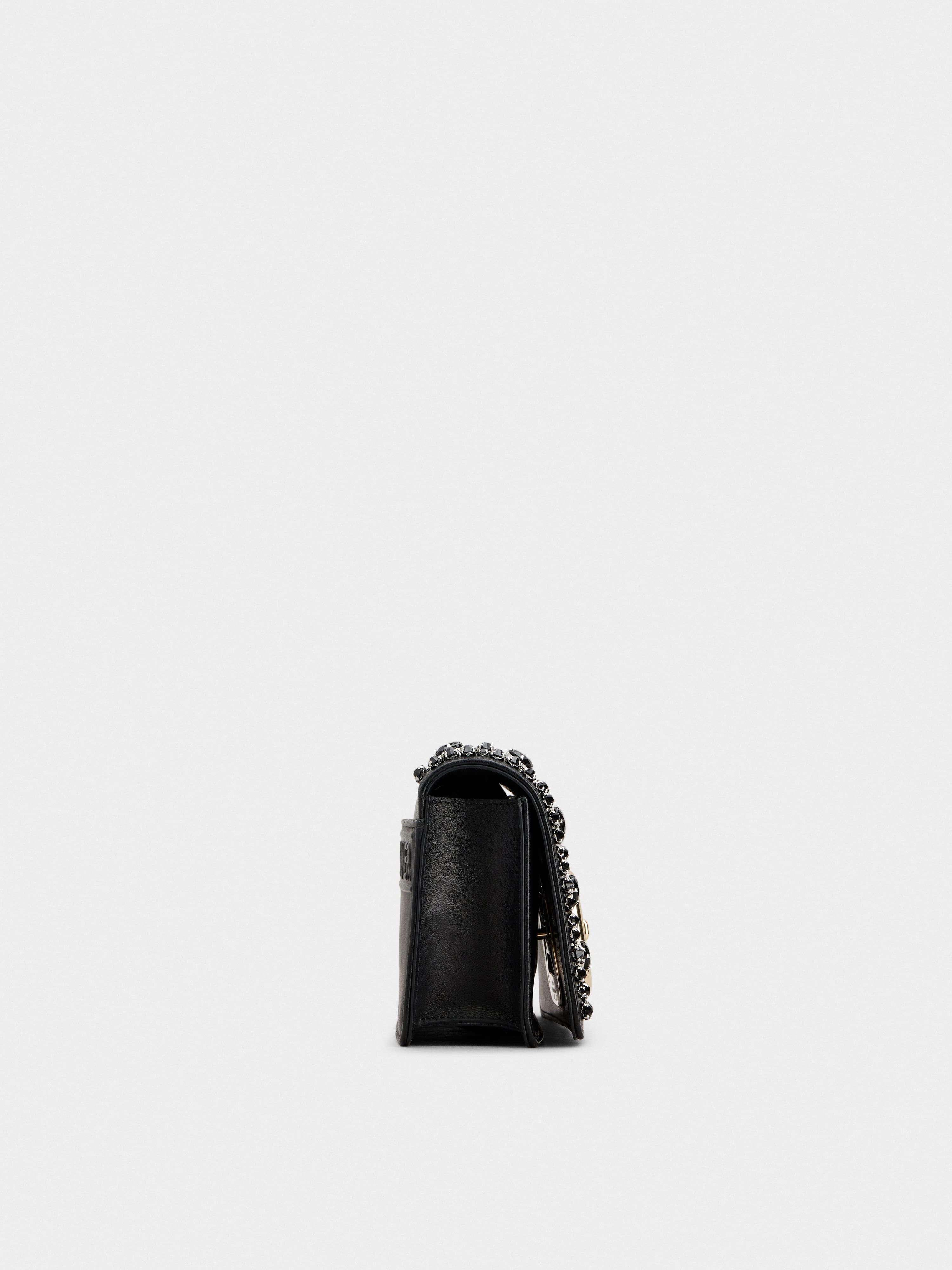 Viv Choc Leather Shoulder Bag in Black - Roger Vivier