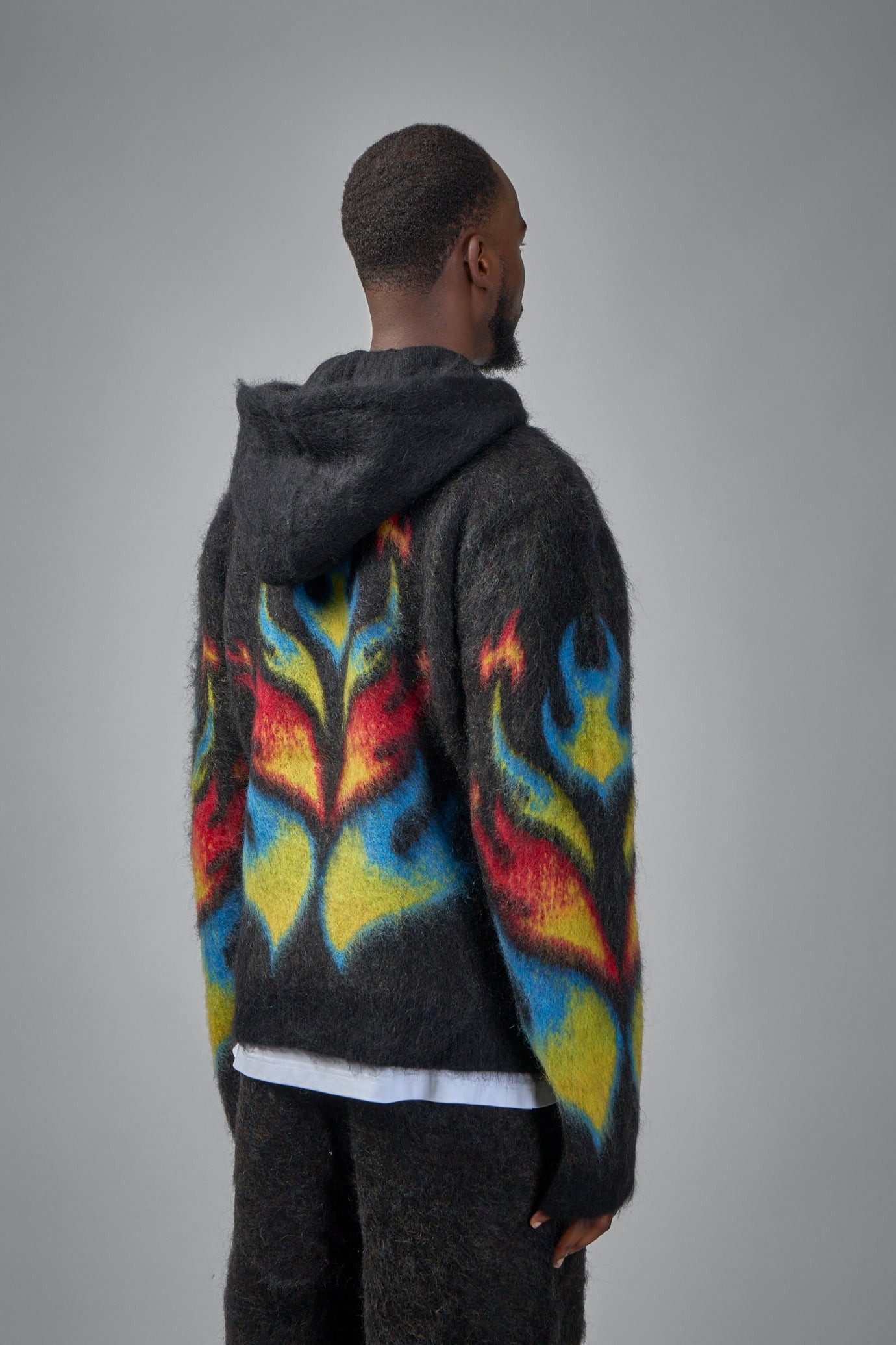 Mohair Zip Hoodie Laurel Flame - 2