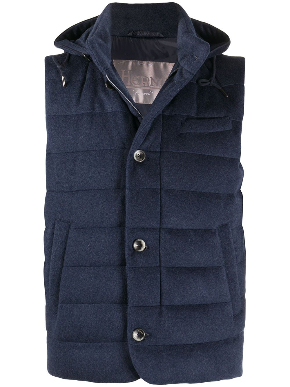 padded hooded gilet jacket - 1