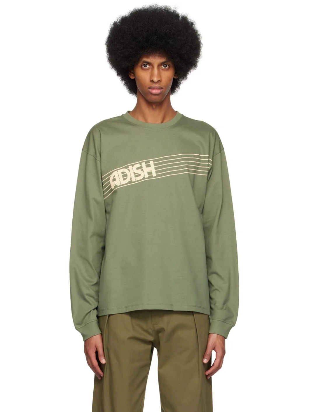 Khaki Zahara Long Sleeve T-Shirt - 1