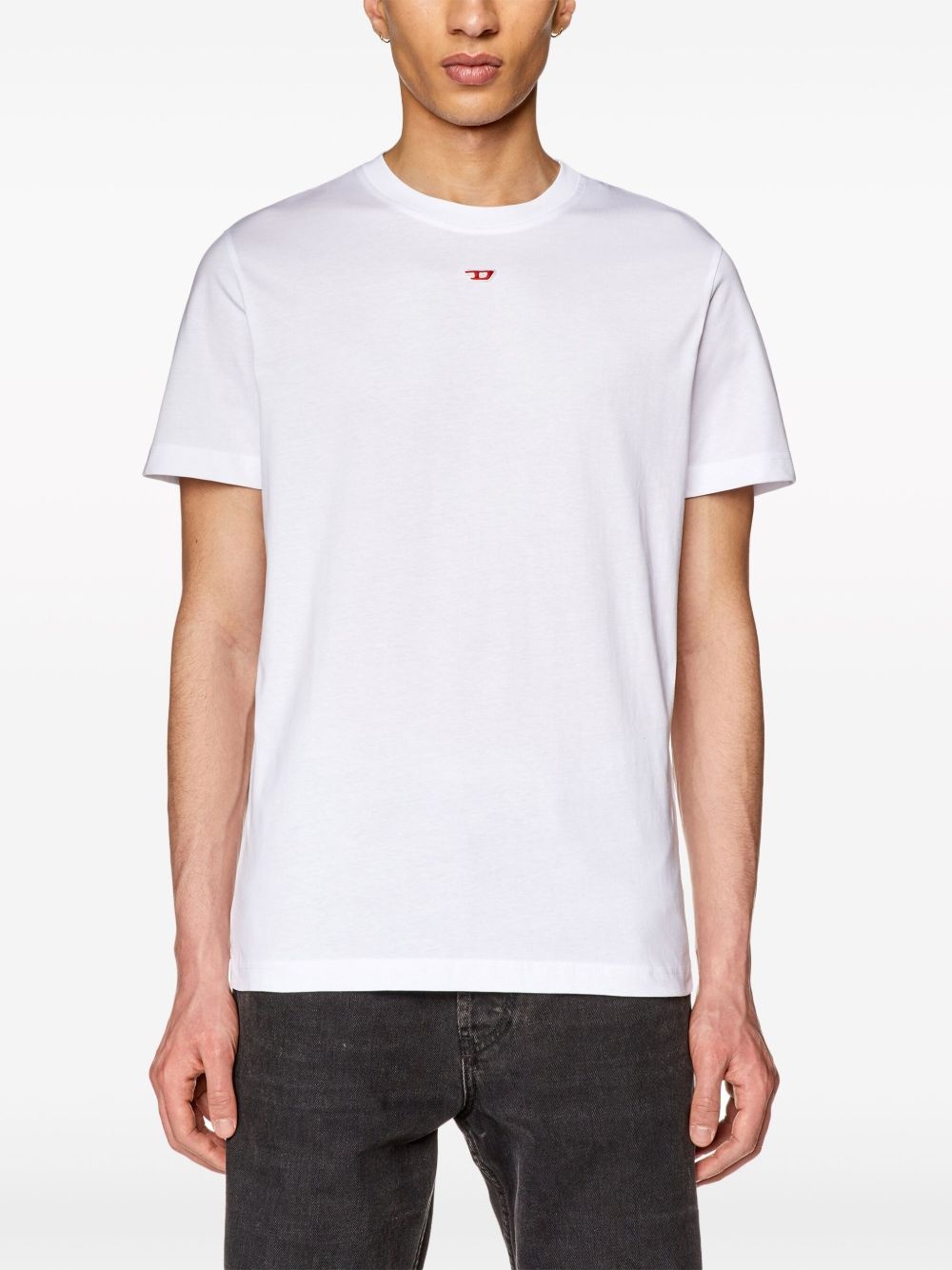 embroidered-logo detail T-shirt - 3