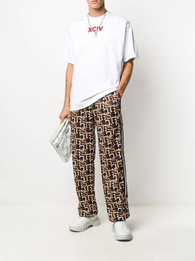 GCDS logo print straight-leg trousers outlook