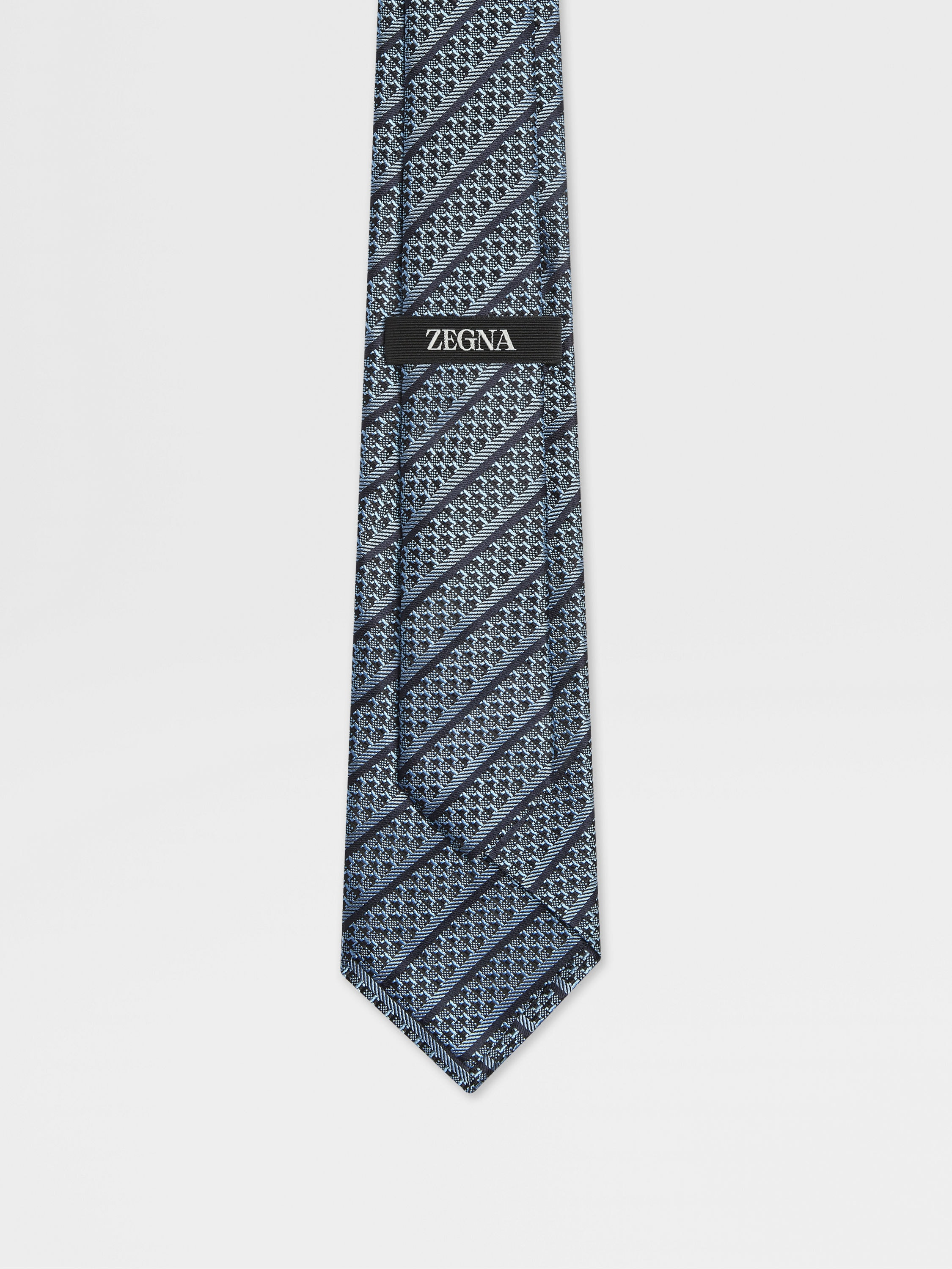 LIGHT BLUE SILK TIE - 3