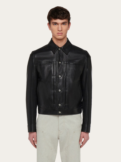 FERRAGAMO Leather jacket outlook