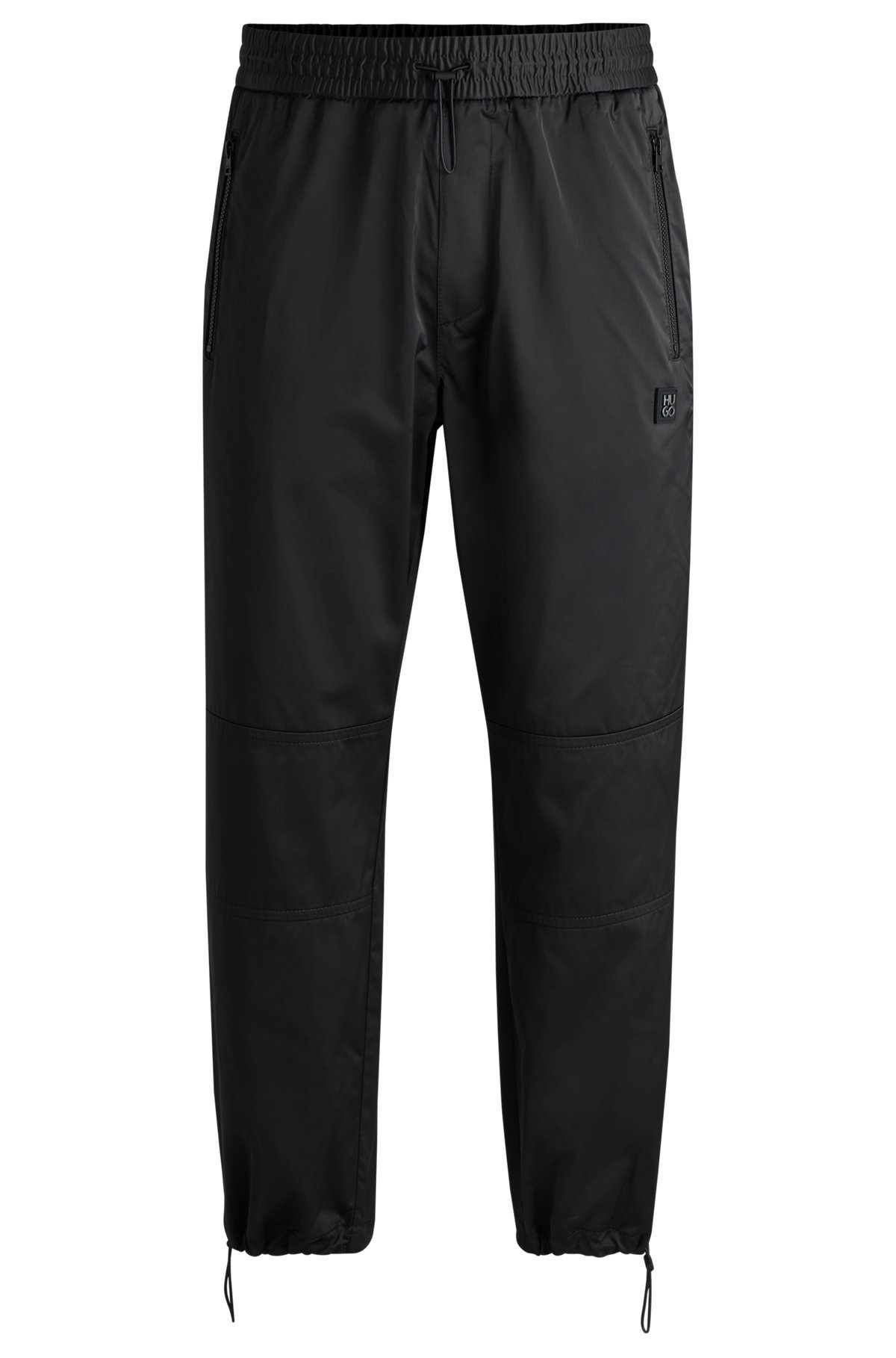 REGULAR-FIT TROUSERS IN WATER-REPELLENT SATIN - 1