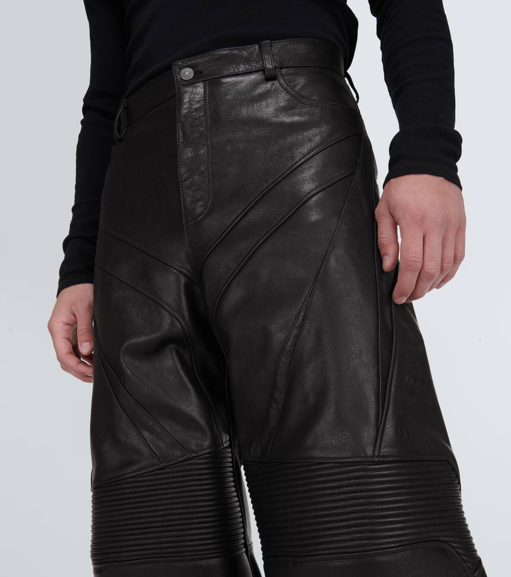 Leather biker pants - 5