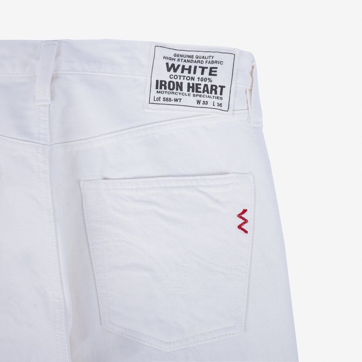 IH-555-WT 13.5oz Denim Super Slim Cut Jeans - White - 10