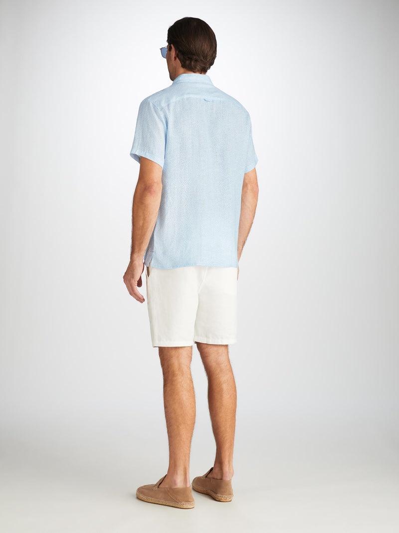 Men's Shirt Milan 24 Linen Blue - 5