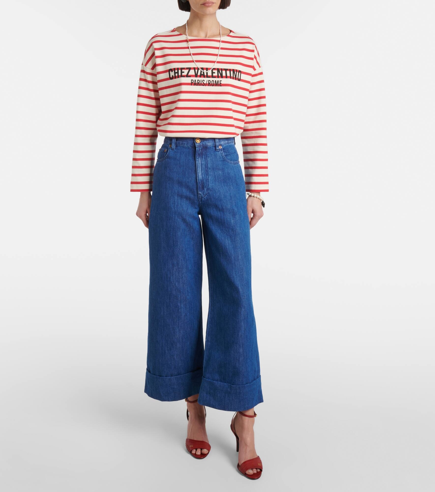 High-rise wide-leg jeans - 7