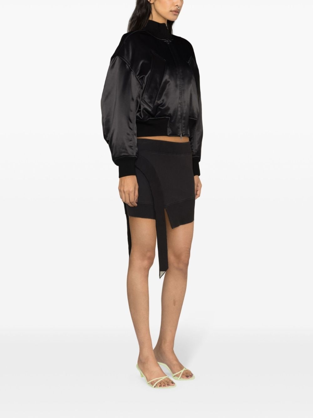 logo-tag padded bomber jacket - 3