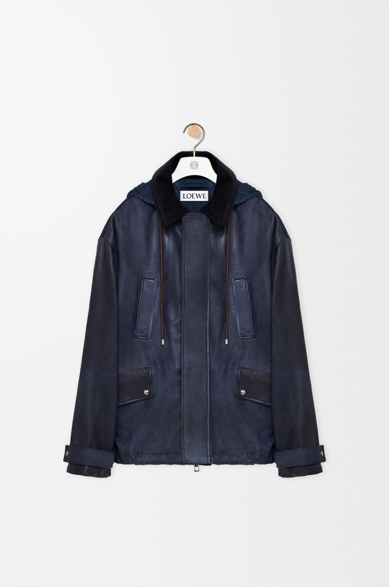 Short parka in nappa lambskin and cotton 1