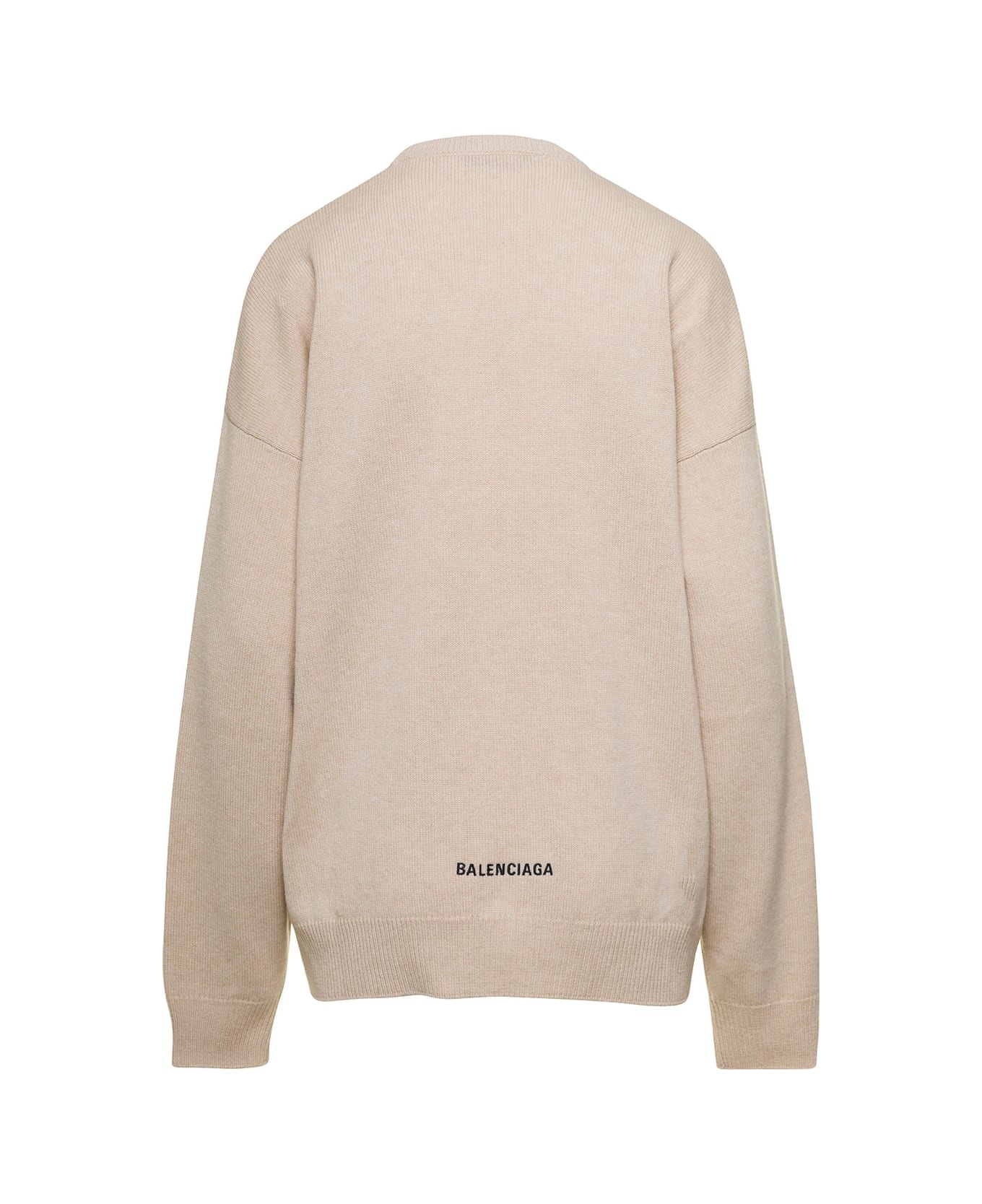 Rib Trim Plain Sweater - 2