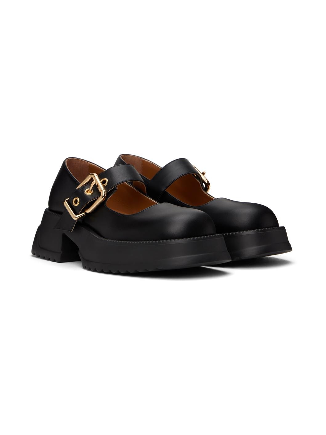Black Mary Jane Platform Loafers - 4