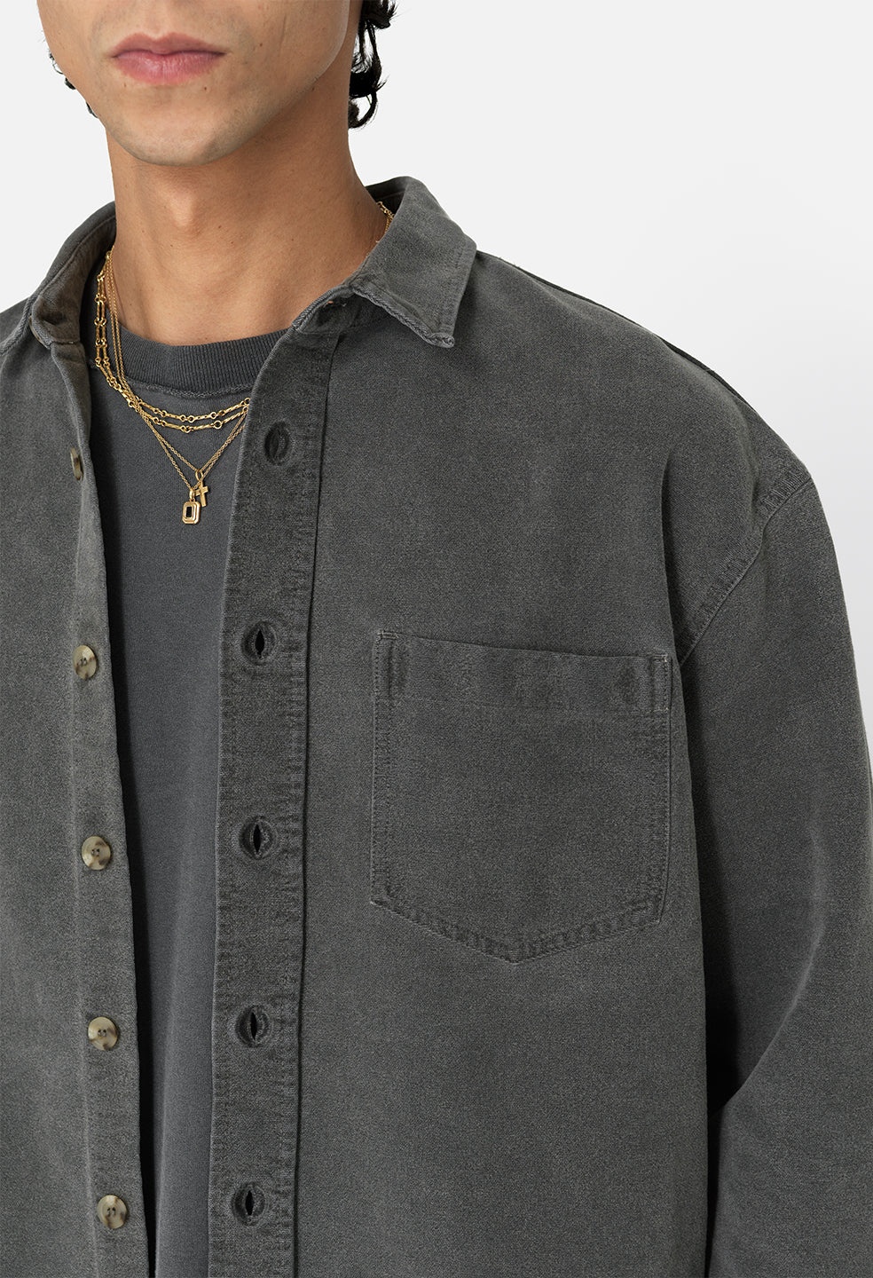 SOLID HEMI OVERSIZED SHIRT - 3