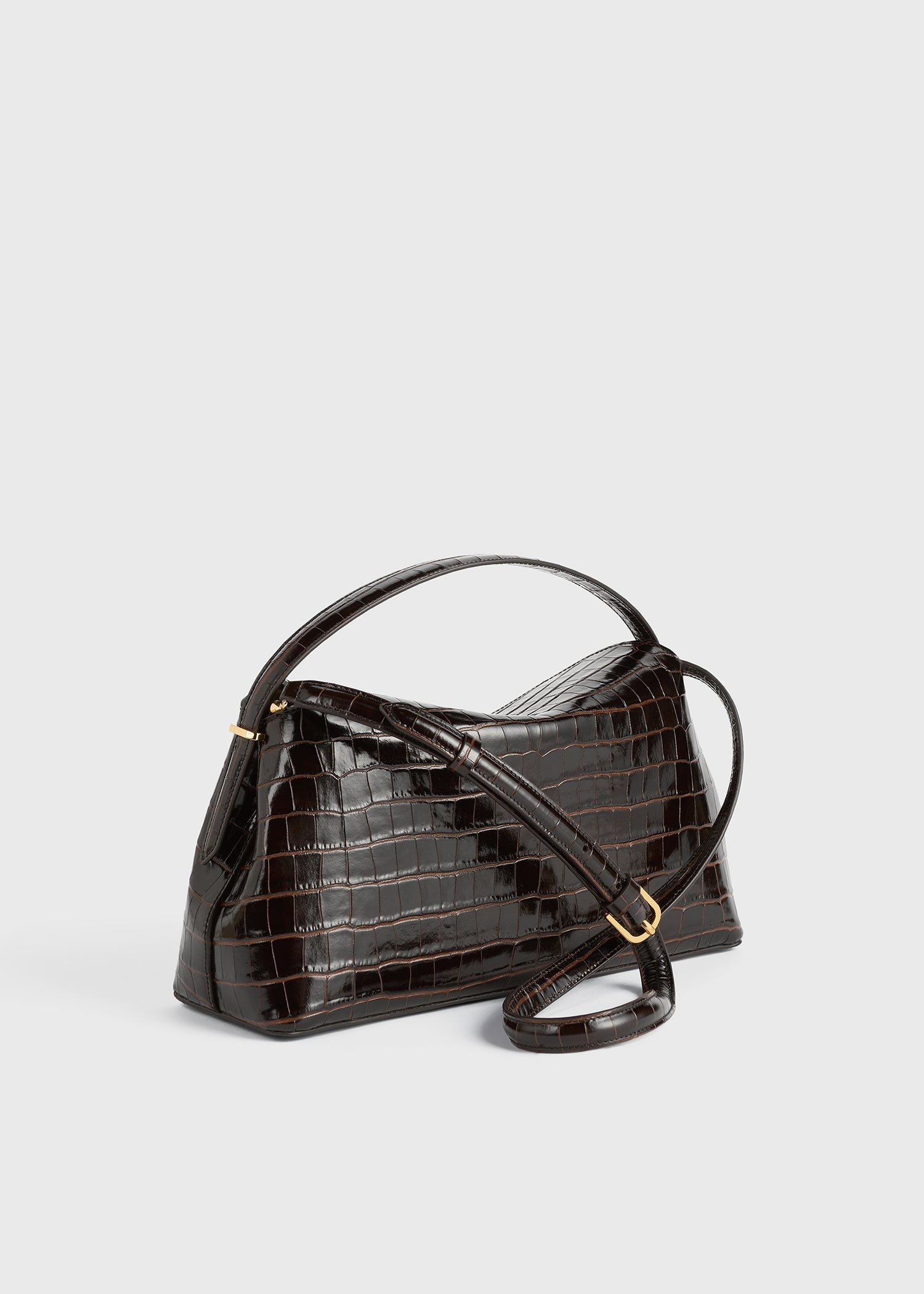 T-Lock top handle dark brown croco - 5