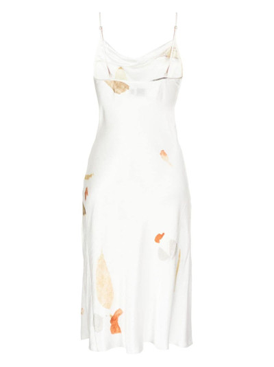 FENG CHEN WANG floral-print silk midi dress outlook